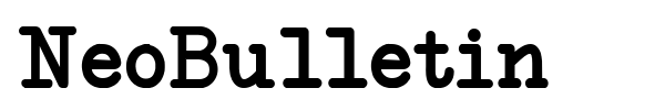 NeoBulletin font preview